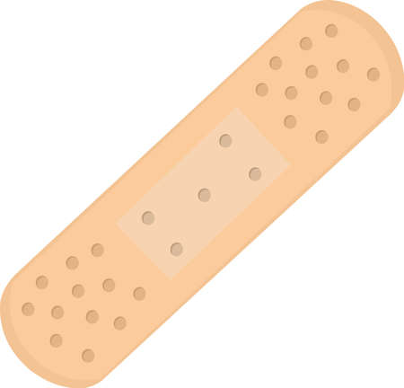 Vector illustration of adhesive plaster cartoonのイラスト素材