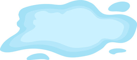 Vector illustration of a puddle emoticonのイラスト素材