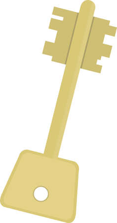 Vector emoticon illustration of a door keyのイラスト素材