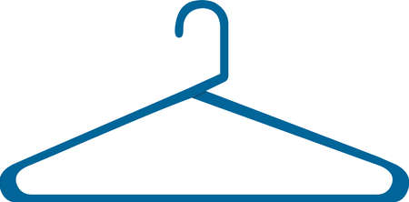 Vector emoticon illustration of a blue hangerのイラスト素材