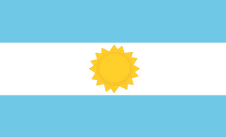 Vector illustration of the flag of Argentinaのイラスト素材