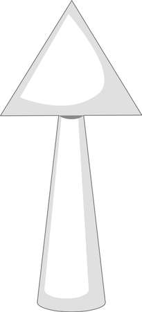 Vector illustration of a white arrow pointing upのイラスト素材