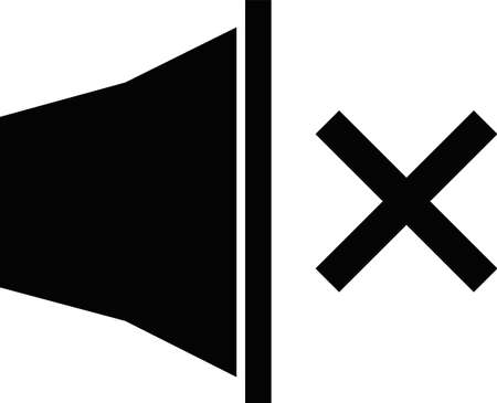 Vector illustration of a muted loudspeaker iconのイラスト素材