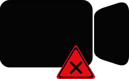 Vector icon illustration of a video camera turned offのイラスト素材