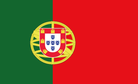Vector illustration of the flag of portugalのイラスト素材