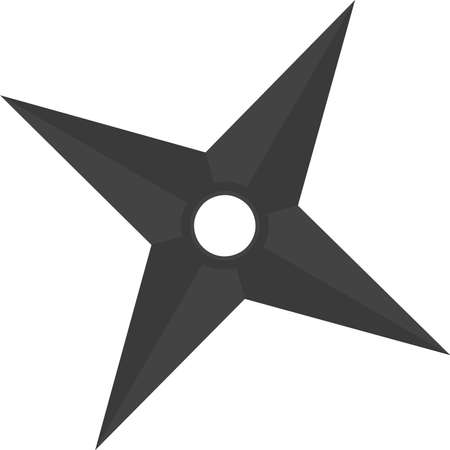 Vector illustration of a shuriken or ninja starのイラスト素材