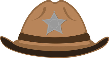 Vector illustration of a sheriff hatのイラスト素材