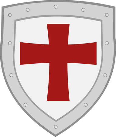 Vector illustration of a medieval warrior or knight shieldのイラスト素材