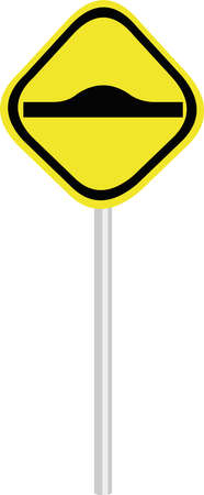 Vector illustration of high rise traffic sign aheadのイラスト素材