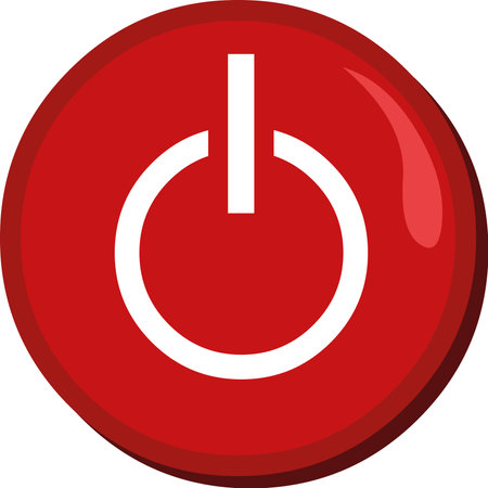 Vector illustration of a circular off buttonのイラスト素材