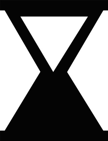 Vector illustration of an hourglass icon