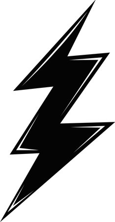 Vector illustration of thunder shape icon cartoonのイラスト素材