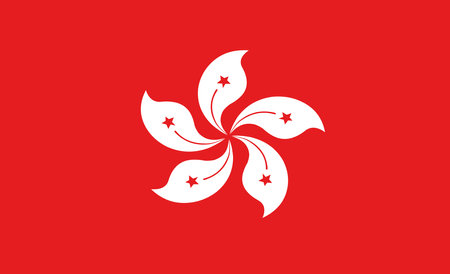 vector illustration of the flag of hong kongのイラスト素材
