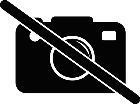vector illustration of camera icon disabled or lockedのイラスト素材