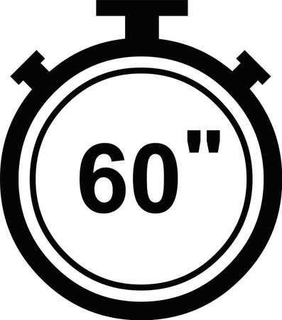 vector illustration of icon of a chronometer with 60 secondsのイラスト素材