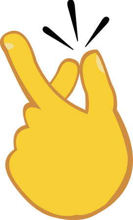 vector illustration yellow hand snapping fingersのイラスト素材
