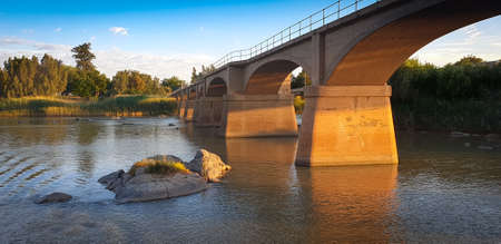 Orange river bridge, Upington, Northern capeの写真素材