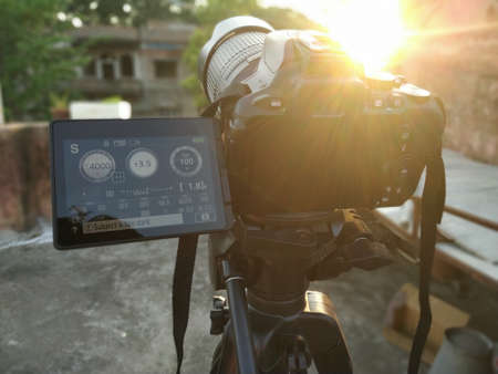 West Bengal : April 29, 2020. The Nikon D5600 is a 24.2 megapixel upper-entry level, APS-C sensor DSLR.のeditorial素材