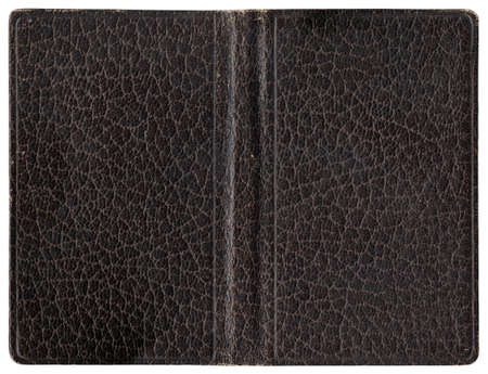 Old open book or diary - leather cover - isolated on white - perfect in detail!