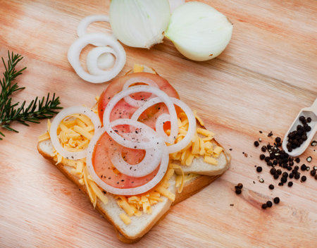 Traditional South African braai bread sandwichesの写真素材