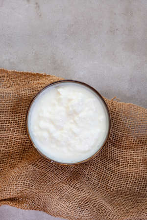 South African traditional drink of fermented milk, Amasi