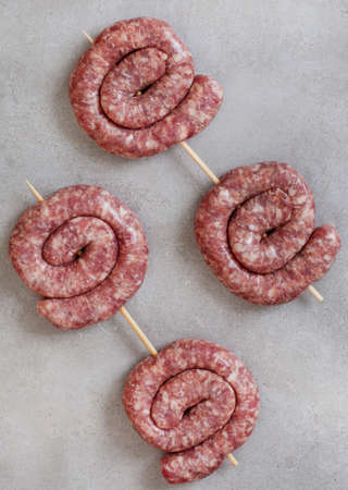 South African boerewors kebab or sosaties, perfect for the braai
