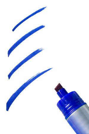 isolate blue marker on a white backgroundの写真素材