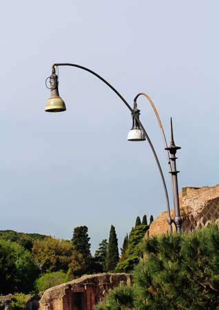 street lamp in the daytime on sky background, Rome, Italyの写真素材