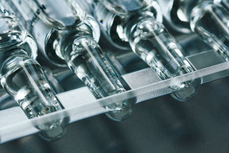 medical ampoules close up
