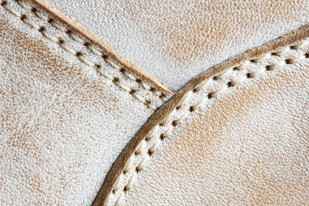 double durable seam on  shoe detail closeupの写真素材