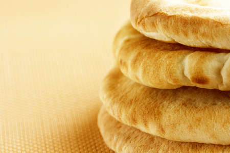 stack of pita breadの写真素材