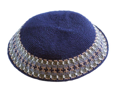 traditional  knitted  jewish male headwear kippaの写真素材