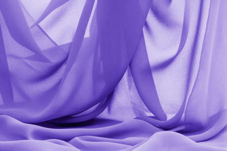 soft blue fabric drape transparentの写真素材