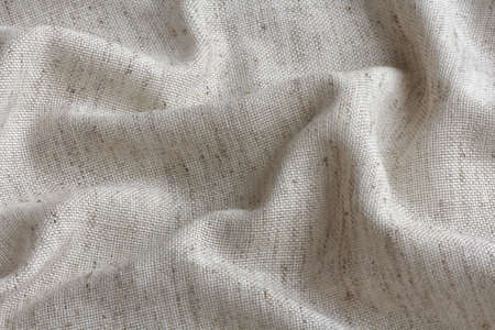 texture of linen  crumpled  fabric,  backgroundの写真素材