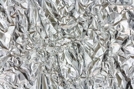 texture of crumpled aluminum foil for baking