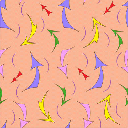 seamless bright color pattern with different arrowsのイラスト素材