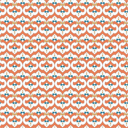 bright colored seamless pattern in Asian style
