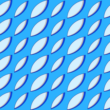 Seamless blue volume pattern with holesのイラスト素材
