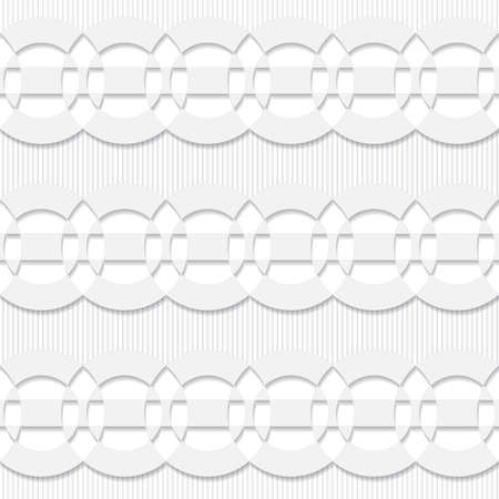 geometric  seamless volume vector pattern with circles and  stripes in light monochrome colorsのイラスト素材