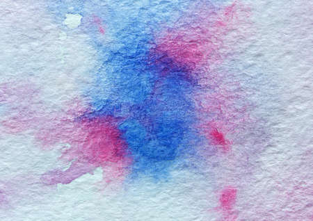 paper texture with stains blue and pink  watercolor, abstract backgroundの写真素材