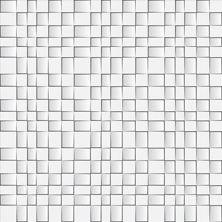 black and white geometric seamless pattern, abstract background with  rectangular tiles in different sizesのイラスト素材