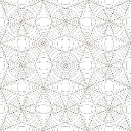 Seamless pattern with spiderweb, black and white  background for Halloweenのイラスト素材