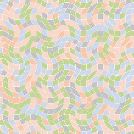geometric  delicate seamless vector wavy pattern, universal abstract  background in pastel colorsのイラスト素材