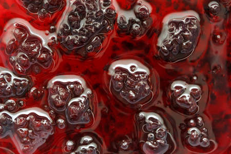 natural jam from blackberry, texture, food backgroundの写真素材