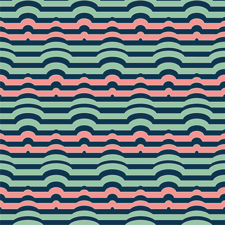 Seamless striped bright vector pattern with illusion of convex rhombusesのイラスト素材