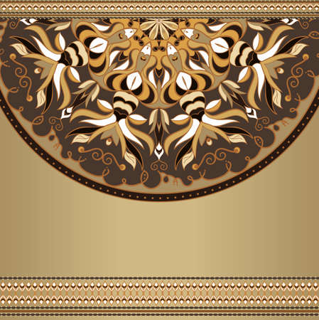 Vector  invitation card with hand drawn  mandalaのイラスト素材