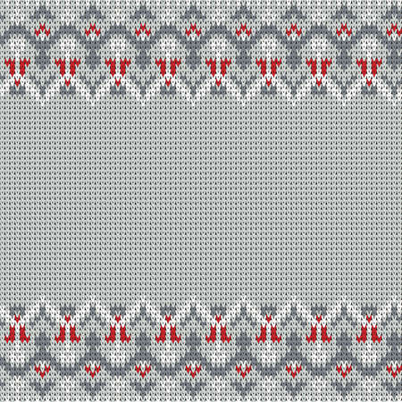 knitted seamless vector folk borderのイラスト素材