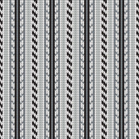 striped knitted seamless  patternのイラスト素材