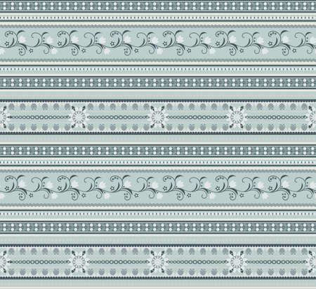 seamless  flower  pattern with horizontal stripesのイラスト素材