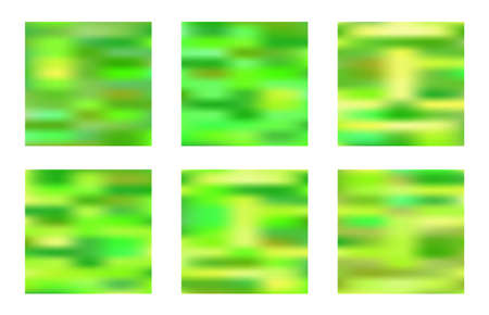 set of green blur square cards, bright neon design のイラスト素材